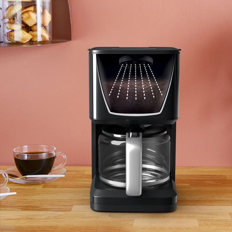 Electronice si Electrocasnice - Electrocasnice bucatarie - Preparare bauturi - Cafetiere - Cafetiera TEFAL Smart'n Light CM600810, 1000W, ecran digital, capacitate 1.25L, functie auto OFF, sistem antipicurare - Infinity.ro