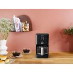 Electronice si Electrocasnice - Electrocasnice bucatarie - Preparare bauturi - Cafetiere - Cafetiera TEFAL Smart'n Light CM600810, 1000W, ecran digital, capacitate 1.25L, functie auto OFF, sistem antipicurare - Infinity.ro