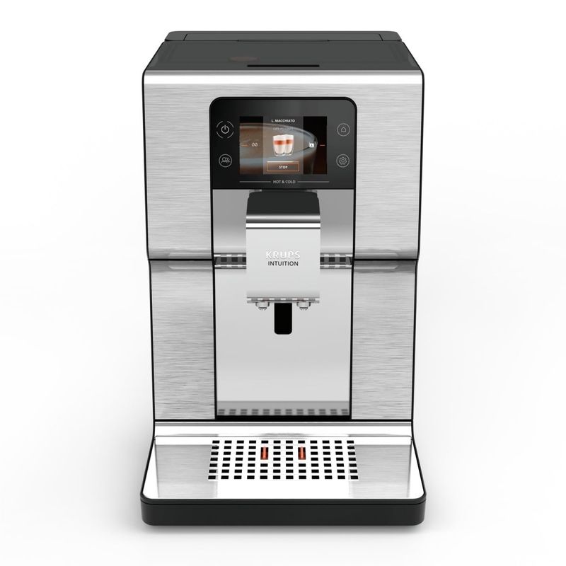 Electronice si Electrocasnice - Electrocasnice bucatarie - Preparare bauturi - Espressoare - Espressor automat Krups Intuition Experience Hot&Cold EA879EE0, 1550 W, presiune 15 bari, capacitate rezervor apa 3 L - Infinity.ro