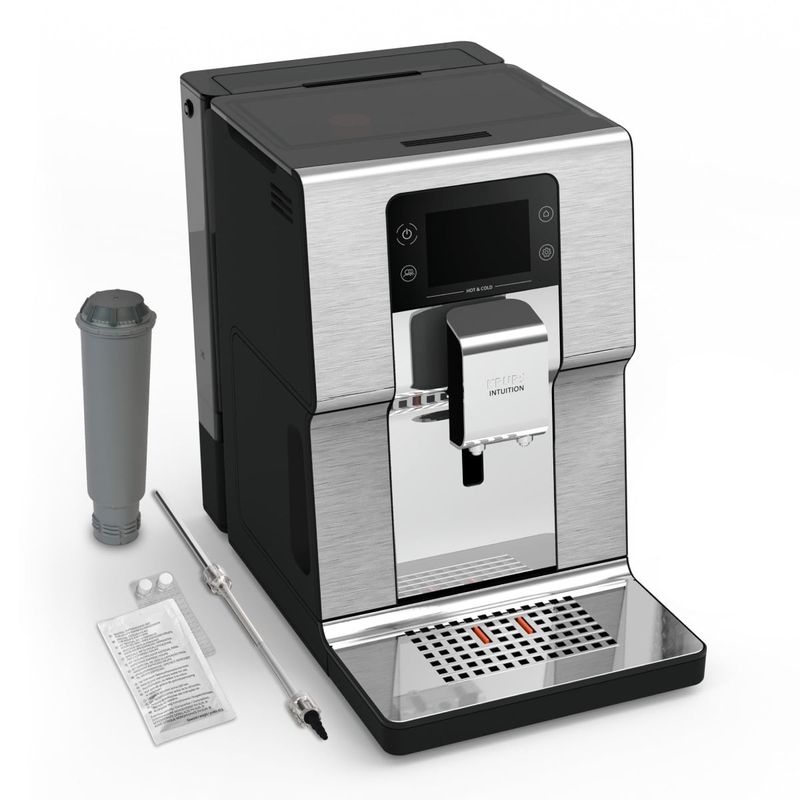 Electronice si Electrocasnice - Electrocasnice bucatarie - Preparare bauturi - Espressoare - Espressor automat Krups Intuition Experience Hot&Cold EA879EE0, 1550 W, presiune 15 bari, capacitate rezervor apa 3 L - Infinity.ro