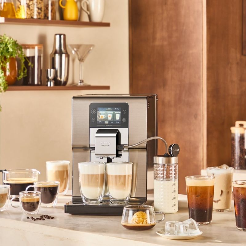 Electronice si Electrocasnice - Electrocasnice bucatarie - Preparare bauturi - Espressoare - Espressor automat Krups Intuition Experience Hot&Cold EA879EE0, 1550 W, presiune 15 bari, capacitate rezervor apa 3 L - Infinity.ro