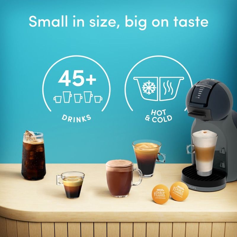 Electronice si Electrocasnice - Electrocasnice bucatarie - Preparare bauturi - Espressoare - Espressor cu capsule Krups NESCAFÉ® Dolce Gusto® Mini Me 2 KP143BF0, 1600 W, 15 bari presiune, rezervor apa 0.8 L - Infinity.ro