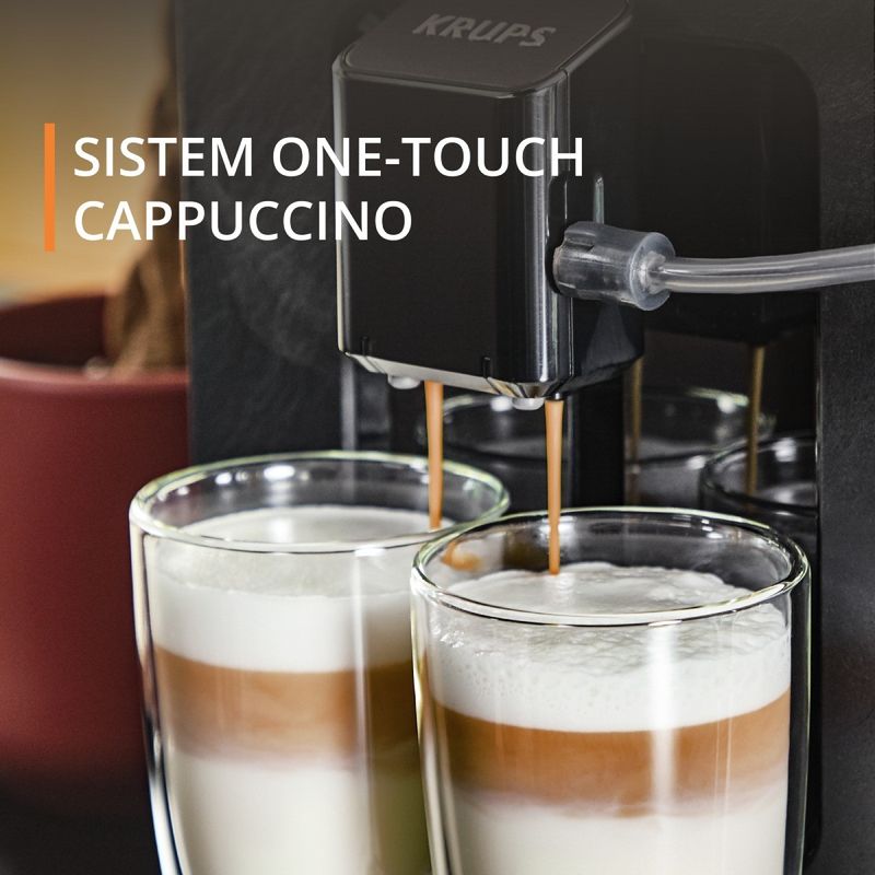 Electronice si Electrocasnice - Electrocasnice bucatarie - Preparare bauturi - Espressoare - Espressor automat Krups Evidence Eco Design EA8968E0, 1450W, 15 bari, 5 retete, 5 trepte rasnita, rezervor cafea 260g - Infinity.ro