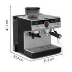 Electronice si Electrocasnice - Electrocasnice bucatarie - Preparare bauturi - Espressoare - Espressor manual cu rasnita Krups Precision XP801T10, 15 bari, rezervor apa 3.5 L, 30 trepte de rasnire, 3 trepte - Infinity.ro