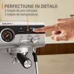 Electronice si Electrocasnice - Electrocasnice bucatarie - Preparare bauturi - Espressoare - Espressor manual cu rasnita Krups Precision XP801T10, 15 bari, rezervor apa 3.5 L, 30 trepte de rasnire, 3 trepte - Infinity.ro