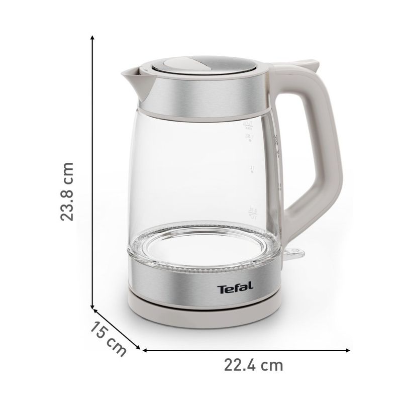 Electronice si Electrocasnice - Electrocasnice bucatarie - Preparare bauturi - Fierbatoare de apa - Fierbator apa Tefal KI605B30, 2200W, 1.7L, vas din sticla cu gradatii, iluminare ambientala, filtru detasabil, functie - Infinity.ro