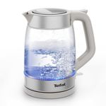 Electronice si Electrocasnice - Electrocasnice bucatarie - Preparare bauturi - Fierbatoare de apa - Fierbator apa Tefal KI605B30, 2200W, 1.7L, vas din sticla cu gradatii, iluminare ambientala, filtru detasabil, functie - Infinity.ro