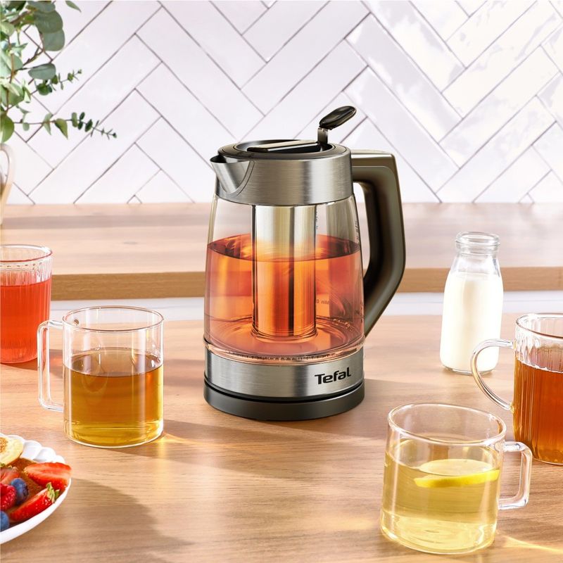 Electronice si Electrocasnice - Electrocasnice bucatarie - Preparare bauturi - Fierbatoare de apa - Fierbator de apa Tefal Element BJ760DE0, 2200 W, 1.7 L, 5 trepte temperatura, indicator luminos temperatura, infuzor - Infinity.ro