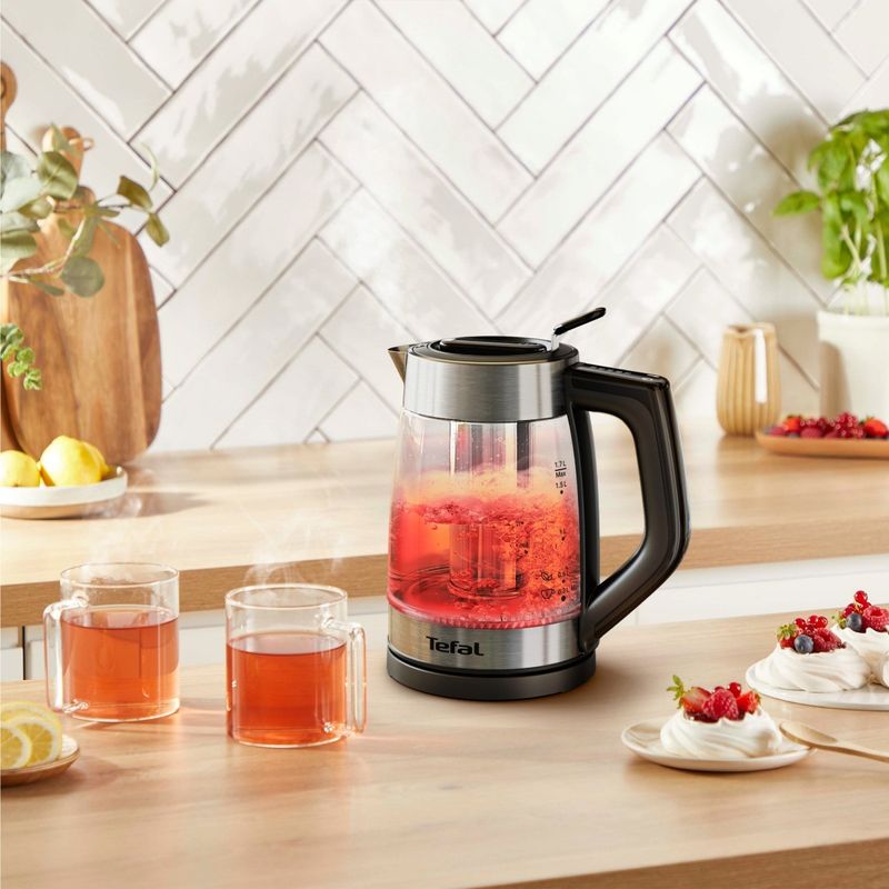 Electronice si Electrocasnice - Electrocasnice bucatarie - Preparare bauturi - Fierbatoare de apa - Fierbator de apa Tefal Element BJ760DE0, 2200 W, 1.7 L, 5 trepte temperatura, indicator luminos temperatura, infuzor - Infinity.ro