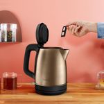 Electronice si Electrocasnice - Electrocasnice bucatarie - Preparare bauturi - Fierbatoare de apa - Fierbator apa Tefal Coppertinto KI280G10, 2400W, 1.7L, filtru anticalcar, inox, indicator nivel apa, baza rotativa - Infinity.ro