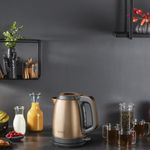 Electronice si Electrocasnice - Electrocasnice bucatarie - Preparare bauturi - Fierbatoare de apa - Fierbator apa Tefal Coppertinto KI280G10, 2400W, 1.7L, filtru anticalcar, inox, indicator nivel apa, baza rotativa - Infinity.ro