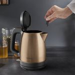 Electronice si Electrocasnice - Electrocasnice bucatarie - Preparare bauturi - Fierbatoare de apa - Fierbator apa Tefal Coppertinto KI280G10, 2400W, 1.7L, filtru anticalcar, inox, indicator nivel apa, baza rotativa - Infinity.ro