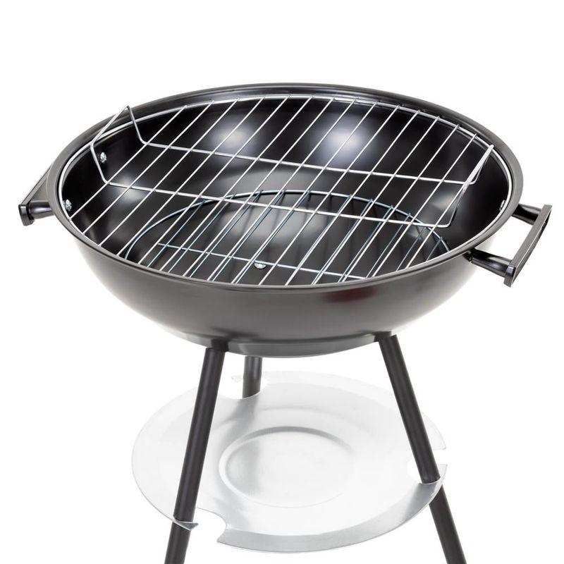Casa si Gradina - Gradina si terasa - Gratare si accesorii - Gratare de gradina - Gratar portabil pe carbuni cu capac, raft inferior si reglare ventilatie, din otel, diametru gratar 41 cm - Infinity.ro