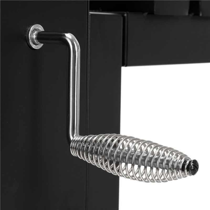Casa si Gradina - Gradina si terasa - Gratare si accesorii - Gratare de gradina - Gratar pe carbuni cu raft lateral pliabil, suport reglabil pentru carbuni, termometru, 114x52x106 cm, negru - Infinity.ro