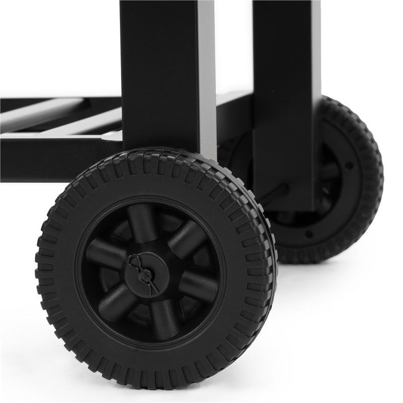Casa si Gradina - Gradina si terasa - Gratare si accesorii - Gratare de gradina - Gratar pe carbuni cu raft lateral pliabil, suport reglabil pentru carbuni, termometru, 114x52x106 cm, negru - Infinity.ro