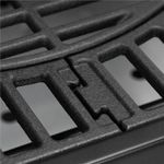 Casa si Gradina - Gradina si terasa - Gratare si accesorii - Gratare de gradina - Gratar pe carbuni cu raft lateral pliabil, suport reglabil pentru carbuni, termometru, 114x52x106 cm, negru - Infinity.ro
