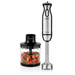 Electronice si Electrocasnice - Electrocasnice bucatarie - Mixere, tocatoare & roboti de bucatarie - Blendere si mini tocatoare - Blender vertical cu tocator HAEGER EXTREME CHOPPER, Set tocator inclus (lama titan 54mm), Putere 1000W, Functie Turbo - Infinity.ro