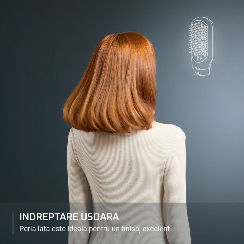 Ingrijire personala si Cosmetice - Aparate & accesorii ingrijire personala - Hair styling - Perii de par electrice - Perie multifunctionala cu aer cald Rowenta Air Shape UB9820E0, non-rotativa, invelis ceramic, generator de ioni, 3 - Infinity.ro