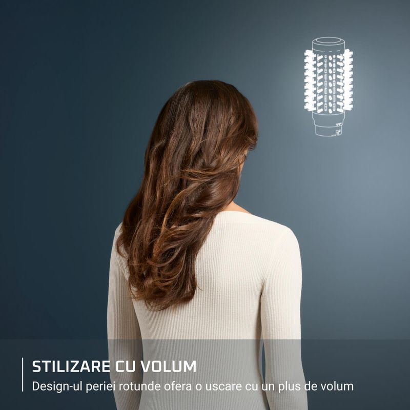 Ingrijire personala si Cosmetice - Aparate & accesorii ingrijire personala - Hair styling - Perii de par electrice - Perie multifunctionala cu aer cald Rowenta Air Shape UB9820E0, non-rotativa, invelis ceramic, generator de ioni, 3 - Infinity.ro