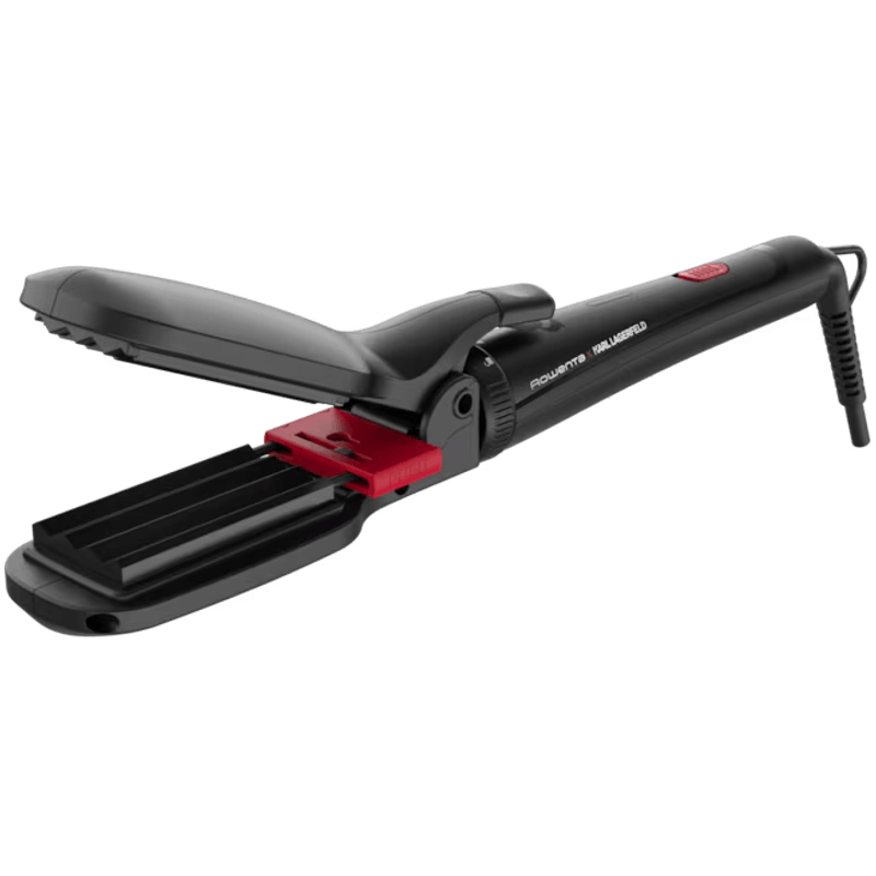 Ingrijire personala si Cosmetice - Aparate & accesorii ingrijire personala - Hair styling - Placi de indreptat parul - Aparat de coafat 9 in 1 ROWENTA x Karl Lagerfeld Infinite Looks CF422LF0, 9 accesorii, invelis ceramic, 48 W, varf - Infinity.ro
