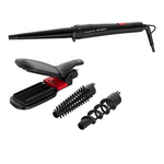Ingrijire personala si Cosmetice - Aparate & accesorii ingrijire personala - Hair styling - Placi de indreptat parul - Aparat de coafat 9 in 1 ROWENTA x Karl Lagerfeld Infinite Looks CF422LF0, 9 accesorii, invelis ceramic, 48 W, varf - Infinity.ro