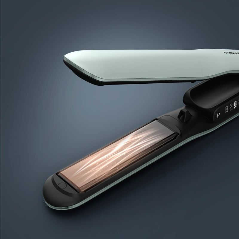 Ingrijire personala si Cosmetice - Aparate & accesorii ingrijire personala - Hair styling - Placi de indreptat parul - Placa de indreptat parul Rowenta ThermoGlide SF5120E0, 5 trepte de temperatura, oprire automata, placi flotante - Infinity.ro