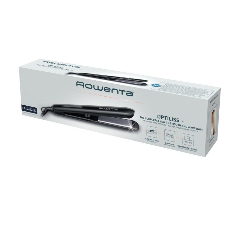 Ingrijire personala si Cosmetice - Aparate & accesorii ingrijire personala - Hair styling - Placi de indreptat parul - Placa de par Rowenta Optiliss+ SF3320F0, invelis Ceramic Tourmaline, temperatura ajustabila 130°C - 230°C, oprire - Infinity.ro