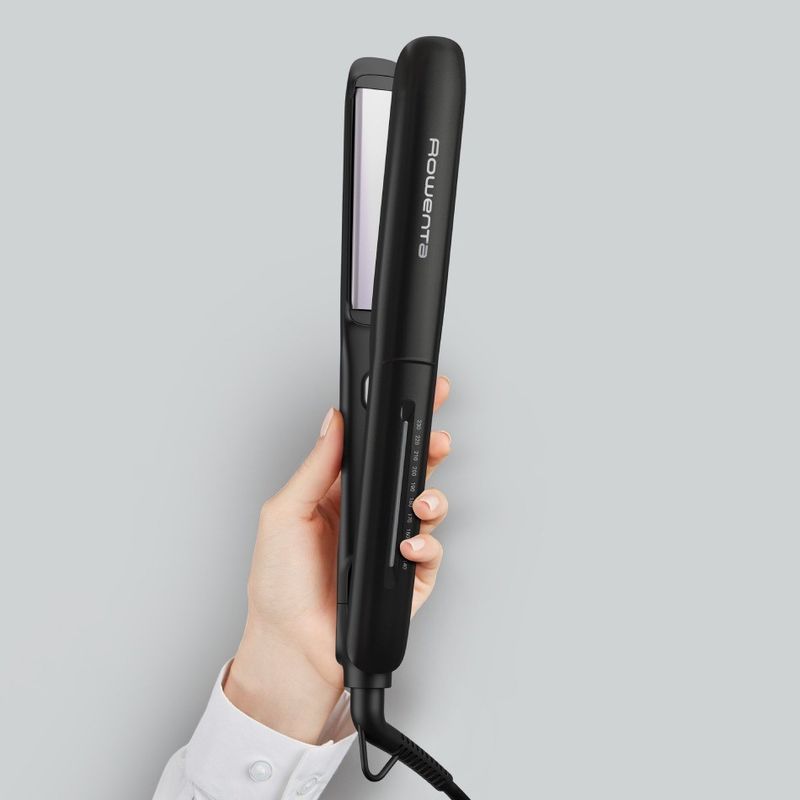 Ingrijire personala si Cosmetice - Aparate & accesorii ingrijire personala - Hair styling - Placi de indreptat parul - Placa de par Rowenta Optiliss+ SF3320F0, invelis Ceramic Tourmaline, temperatura ajustabila 130°C - 230°C, oprire - Infinity.ro