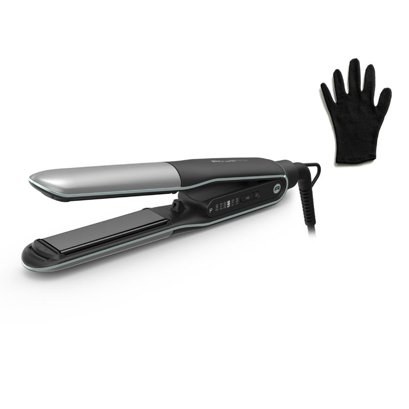 Ingrijire personala si Cosmetice - Aparate & accesorii ingrijire personala - Hair styling - Placi de indreptat parul - Placa de par 2 in 1 Rowenta Thermostyle SF7120E0, 6 trepte de temperatura, functie boost, incalzire rapida in 30s - Infinity.ro