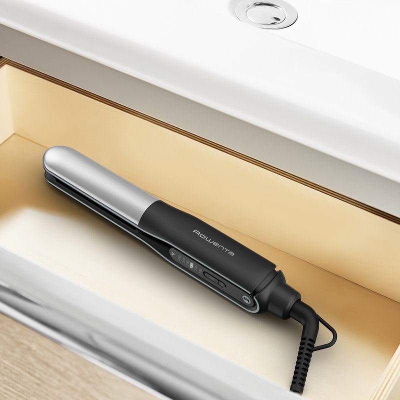 Ingrijire personala si Cosmetice - Aparate & accesorii ingrijire personala - Hair styling - Placi de indreptat parul - Placa de par 2 in 1 Rowenta Thermostyle SF7120E0, 6 trepte de temperatura, functie boost, incalzire rapida in 30s - Infinity.ro