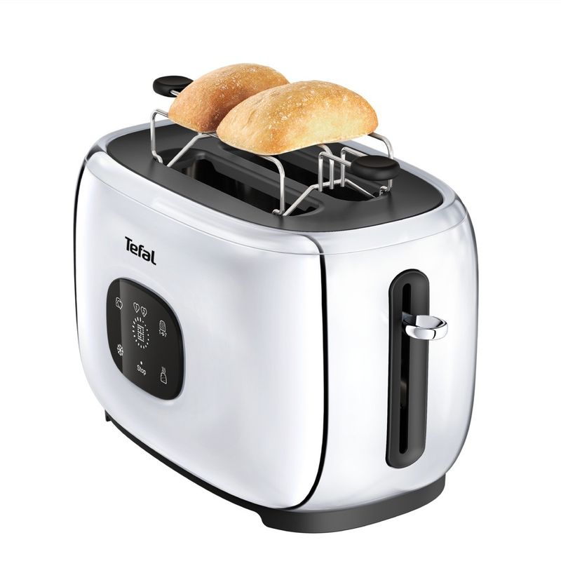 Electronice si Electrocasnice - Electrocasnice bucatarie - Preparare paine - Prajitoare de paine - Prajitor de paine Tefal Majestuo TT883D10, 1050W, 7 trepte de rumenire, functie dezghetare, reincalzire, tava - Infinity.ro