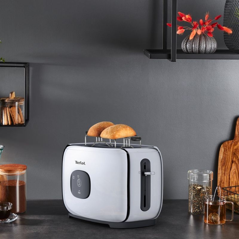 Electronice si Electrocasnice - Electrocasnice bucatarie - Preparare paine - Prajitoare de paine - Prajitor de paine Tefal Majestuo TT883D10, 1050W, 7 trepte de rumenire, functie dezghetare, reincalzire, tava - Infinity.ro