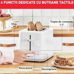 Electronice si Electrocasnice - Electrocasnice bucatarie - Preparare paine - Prajitoare de paine - Prajitor de paine Tefal Sense TT693110, 850W, 4 functii dedicate, 7 trepte de rumenire, fante cu latime variabila, tava - Infinity.ro