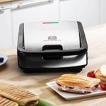 Electronice si Electrocasnice - Electrocasnice bucatarie - Preparare paine - Sandwich-maker - Sandwich maker multifunctional Tefal Snack Collection 4 in 1 SW854D16, 700W, 4 seturi de placi incluse, invelis - Infinity.ro