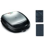 Electronice si Electrocasnice - Electrocasnice bucatarie - Preparare paine - Sandwich-maker - Sandwich maker Tefal Snack Time 2 in 1 SW341D12, 700W, 2 seturi de placi detasabile antiaderente, maner izolat termic - Infinity.ro