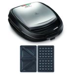 Electronice si Electrocasnice - Electrocasnice bucatarie - Preparare paine - Sandwich-maker - Sandwich maker Tefal Snack Time 2 in 1 SW341D12, 700W, 2 seturi de placi detasabile antiaderente, maner izolat termic - Infinity.ro
