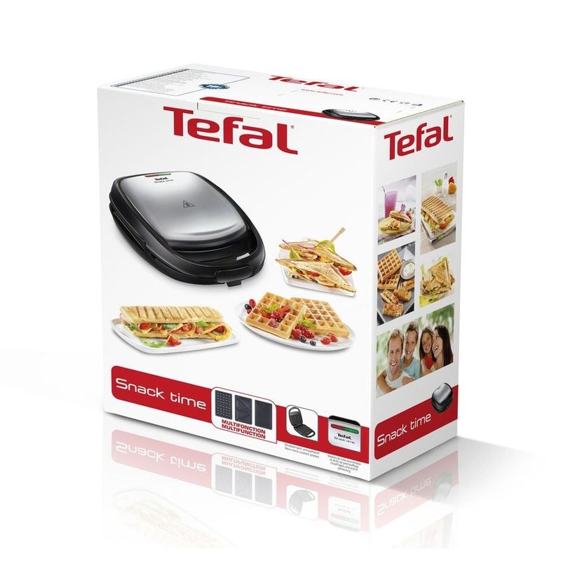 Electronice si Electrocasnice - Electrocasnice bucatarie - Preparare paine - Sandwich-maker - Sandwich maker multifunctional 3in1 SNACK TIME SW342D38, 3 placi, indicator sfarsit preincalzire, maner izolat - Infinity.ro
