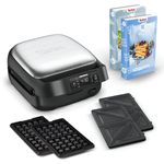 Electronice si Electrocasnice - Electrocasnice bucatarie - Preparare paine - Sandwich-maker - Sandwich maker Tefal Snack Collection Precision SW872BF0, 700 W, termostat reglabil, invelis antiaderent, 2 seturi de - Infinity.ro