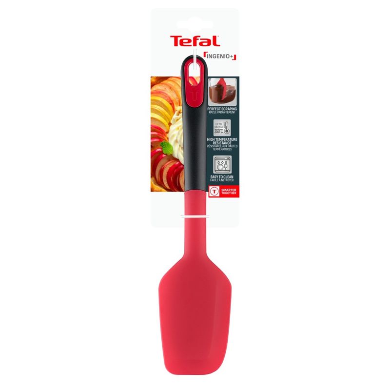 Casa si Gradina - Bucatarie si vesela - Ustensile bucatarie - Pensule, spatule si teluri bucatarie - Spatula Tefal Ingenio+ K1984234, rezistenta la temperaturi inalte, compatibilitate cu masina de spalat vase, silicon - Infinity.ro