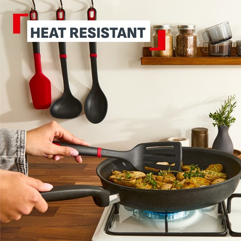 Casa si Gradina - Bucatarie si vesela - Ustensile bucatarie - Polonice, linguri si clesti de bucatarie - Lingura pentru strecurat Tefal Ingenio K1980634, rezistenta la temperaturi inalte, compatibilitate cu masina de spalat - Infinity.ro