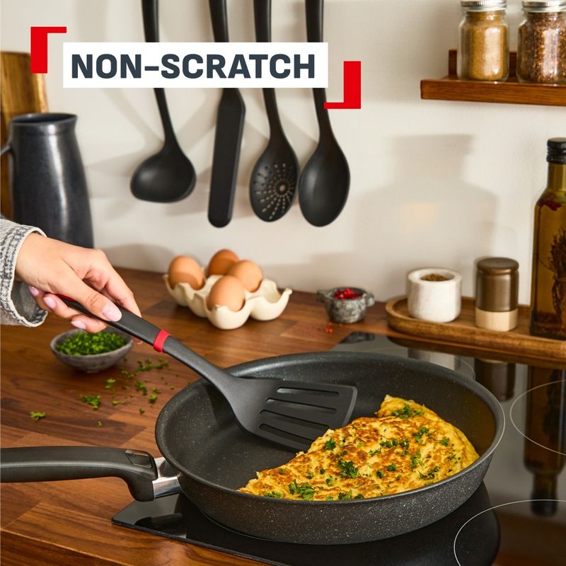 Casa si Gradina - Bucatarie si vesela - Ustensile bucatarie - Polonice, linguri si clesti de bucatarie - Lingura pentru strecurat Tefal Ingenio+ K1984334, rezistenta la temperaturi inalte, compatibilitate cu masina de spalat - Infinity.ro