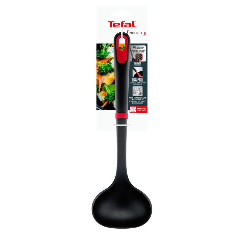 Casa si Gradina - Bucatarie si vesela - Ustensile bucatarie - Polonice, linguri si clesti de bucatarie - Polonic Tefal Ingenio+ K1980434, rezistenta la temperaturi inalte, compatibilitate cu masina de spalat vase, plastic - Infinity.ro