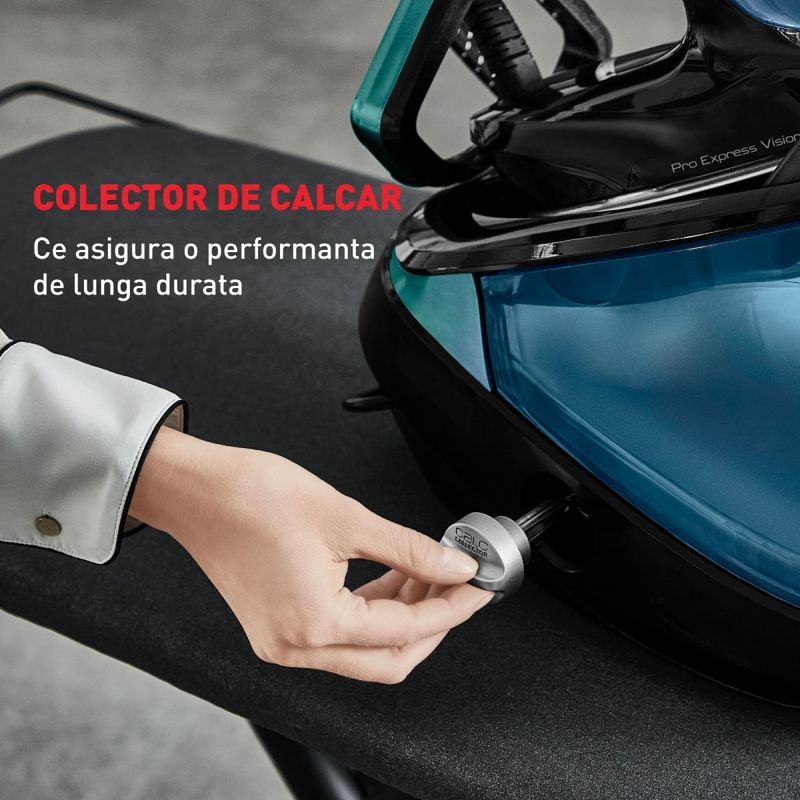 Electronice si Electrocasnice - Ingrijirea tesaturilor - Statii de calcat - Statie de calcat cu boiler Tefal Pro Express Vision GV9822E1, 9 bari, 3000W, jet de abur 750 g/min, abur variabil 0-180 - Infinity.ro