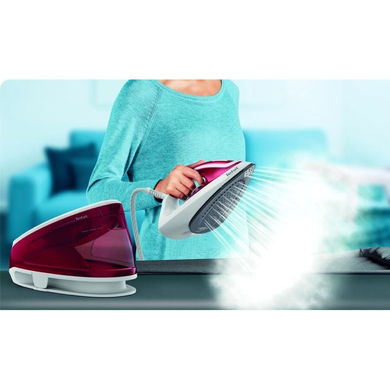 Electronice si Electrocasnice - Ingrijirea tesaturilor - Statii de calcat - Statie de calcat cu abur Tefal SV6111E1 Express Essential, 2200W, Talpa Xpress Glide, 5.2 bari, jet de abur 250 g/min - Infinity.ro