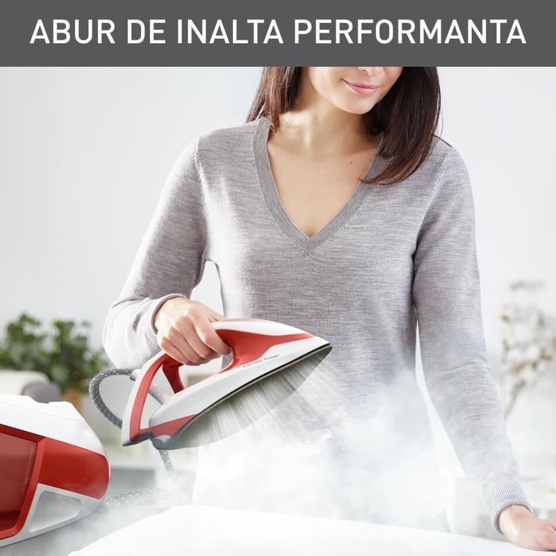 Electronice si Electrocasnice - Ingrijirea tesaturilor - Statii de calcat - Statie de calcat cu abur Tefal Express Power SV8110E0, 2800W, rezervor detasabil 1.8L, presiune 6.3 bari, colector - Infinity.ro