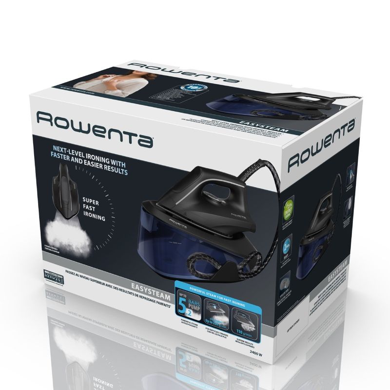 Electronice si Electrocasnice - Ingrijirea tesaturilor - Statii de calcat - Statie de calcat Rowenta Easy Steam VR5121F0, 2400 W, 5.2 bari, jet de abur 230 g/min, abur variabil 0-110 g/min - Infinity.ro