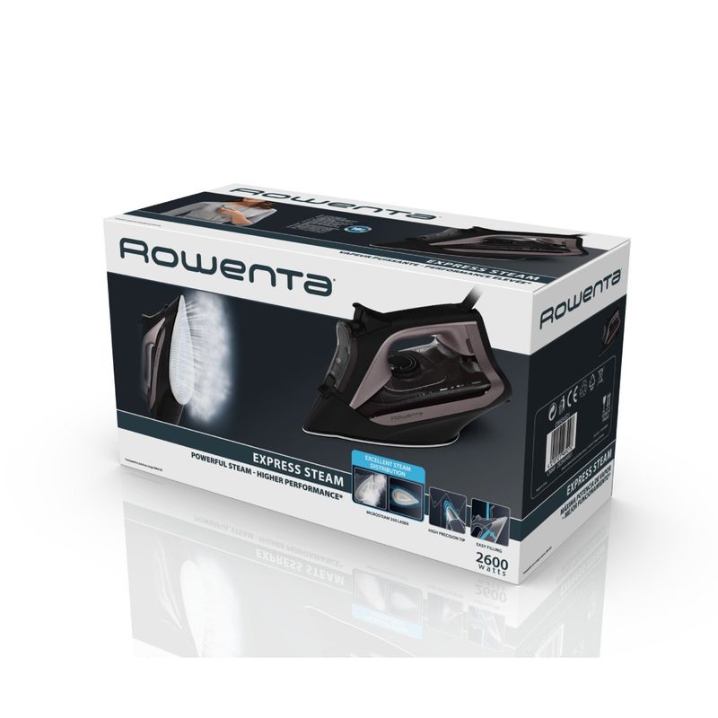 Electronice si Electrocasnice - Ingrijirea tesaturilor - Fiare de calcat - Fier de calcat cu abur Rowenta Rowenta Express DW4345D1. 2600 W, jet de abur 200 g/min, abur variabil 0-40 g/min - Infinity.ro