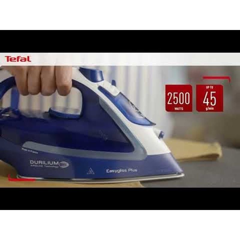 Electronice si Electrocasnice - Ingrijirea tesaturilor - Fiare de calcat - Fier de calcat cu abur Tefal EASYGLISS PLUS FV5715E0, 2400 W, jet de abur 190 g/minut, abur variabil 45 g/min - Infinity.ro