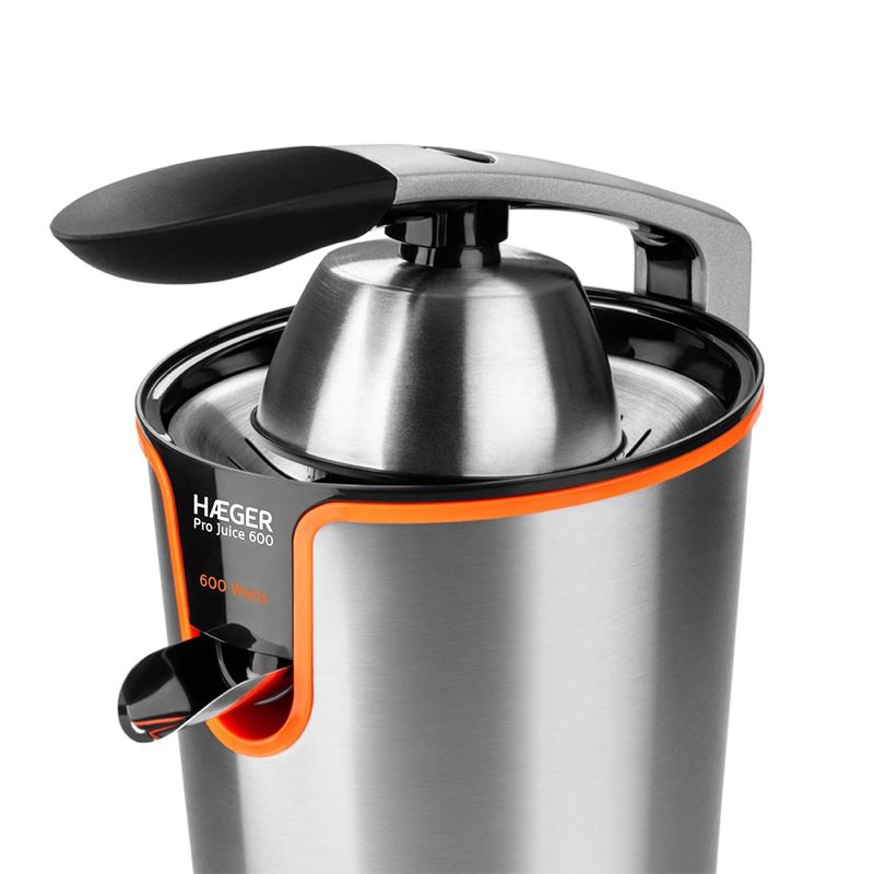 Electronice si Electrocasnice - Electrocasnice bucatarie - Preparare bauturi - Storcatoare de fructe - Storcator de fructe HAEGER PRO JUICE 600, Corp din inox, Putere 600W, Sistem anti-picurare, Functionare silentioasa - Infinity.ro