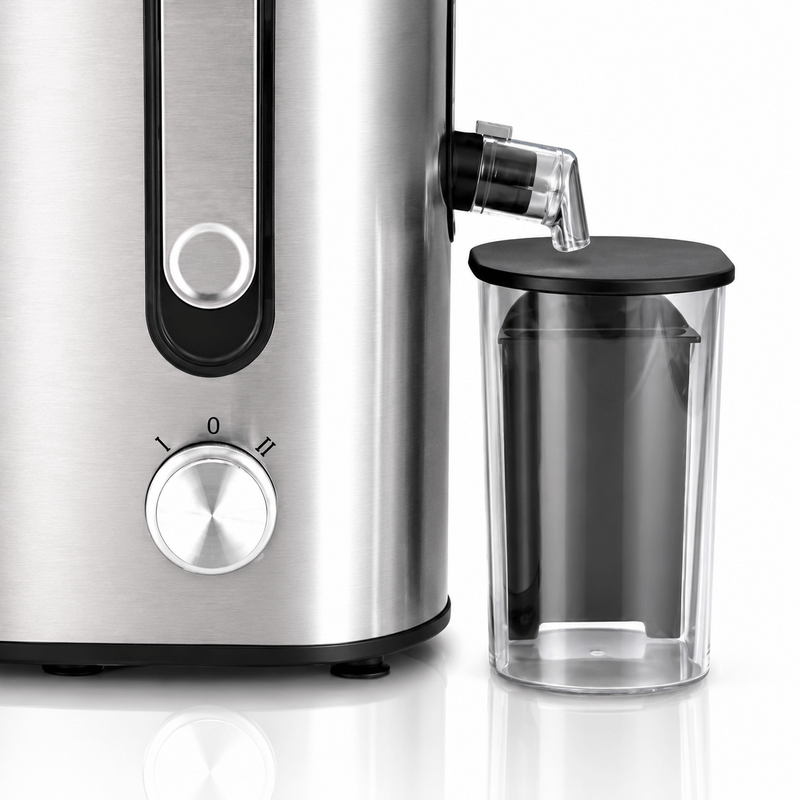 Electronice si Electrocasnice - Electrocasnice bucatarie - Preparare bauturi - Storcatoare de fructe - Storcator de fructe si legume HAEGER MINI JUICER, Rezervor pulpa 1.3L, Rezervor suc 450 ml, 2 trepte de viteza, Putere - Infinity.ro